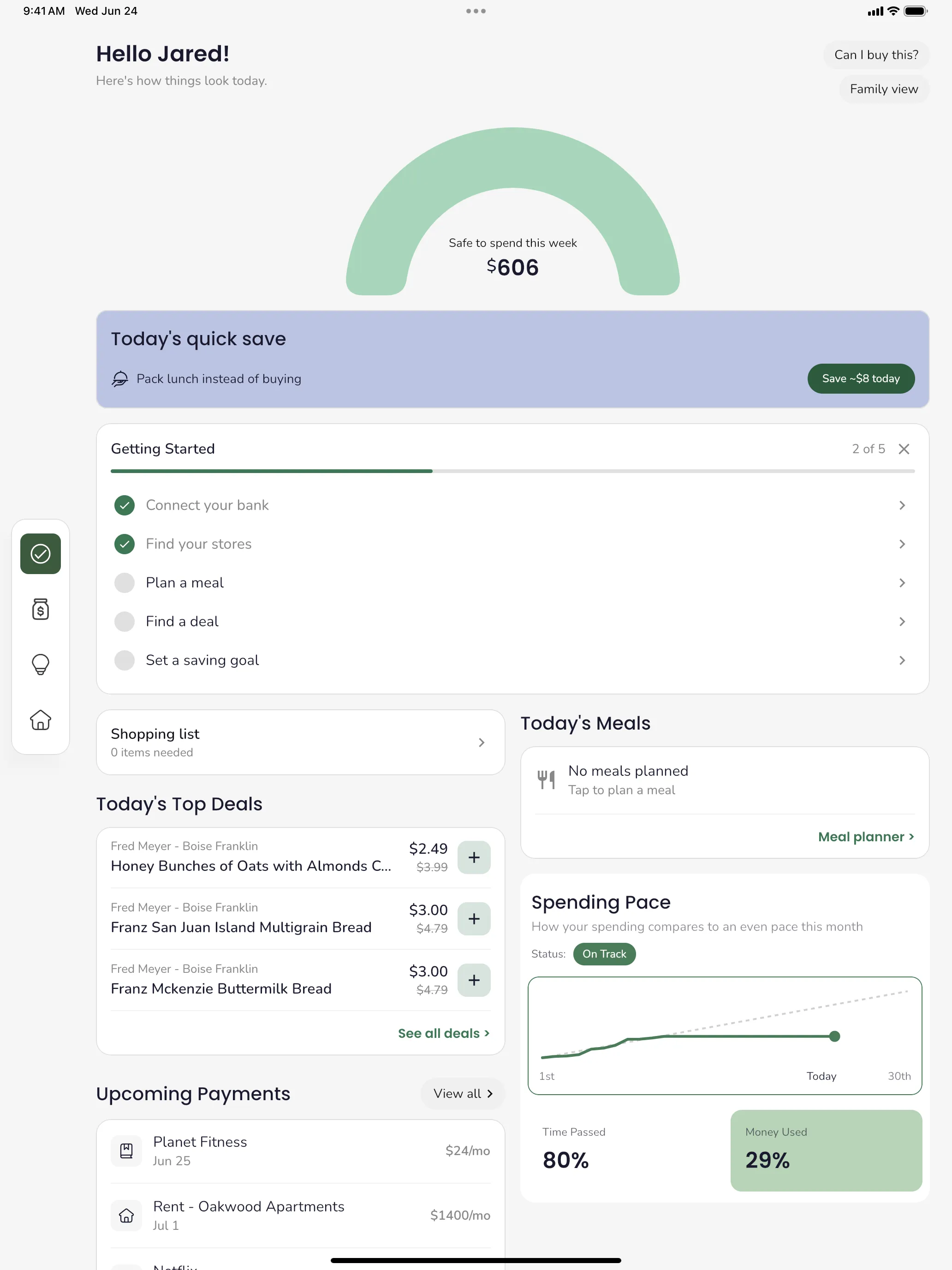 Trellis dashboard on iPad
